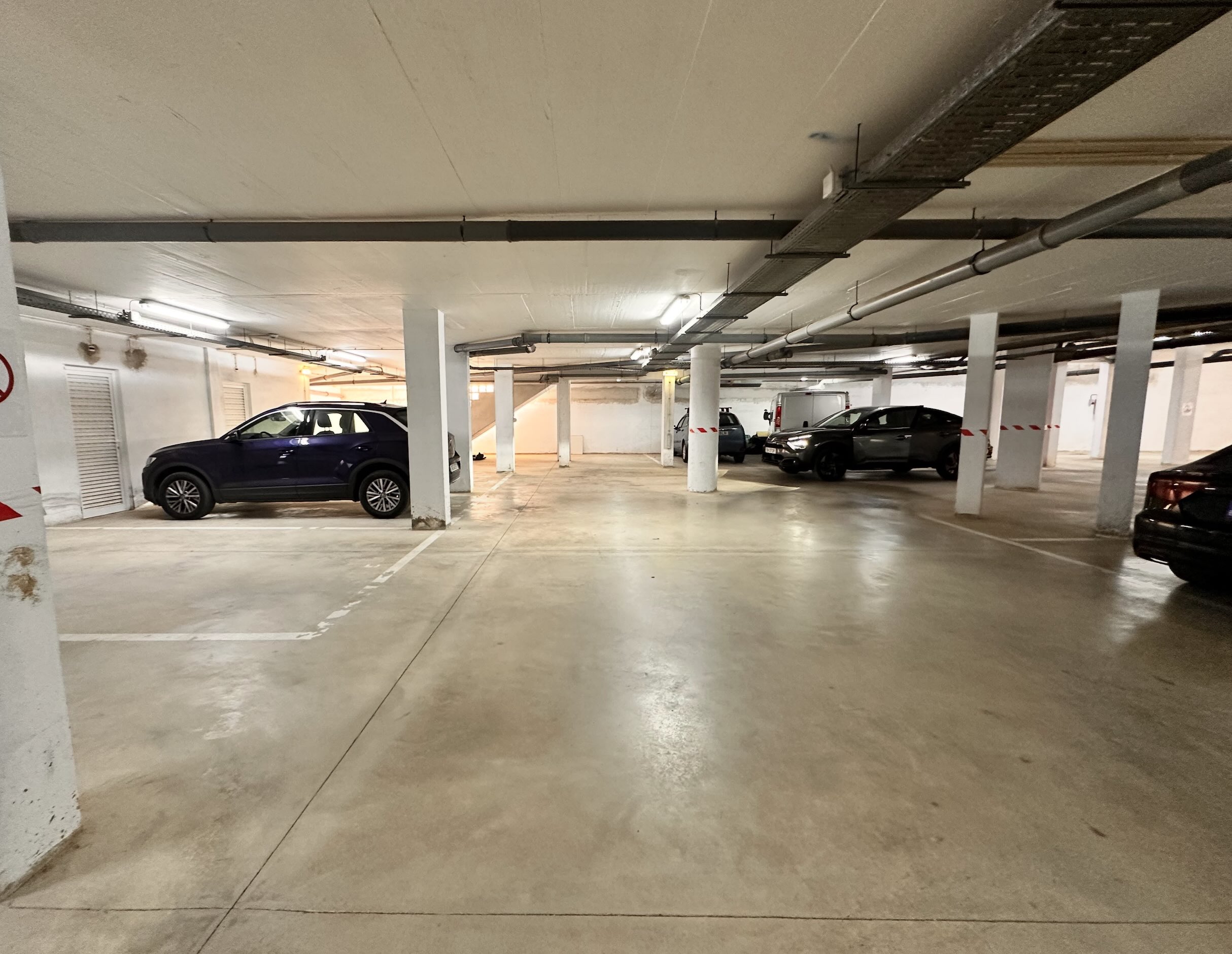Private underground parking garage at Casa Solaris